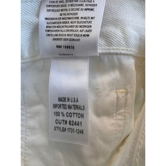 NEW CITIZENS OF HUMANITY White Charlotte High Rise Straight Leg Jeans Size 32 - Picture 11 of 11